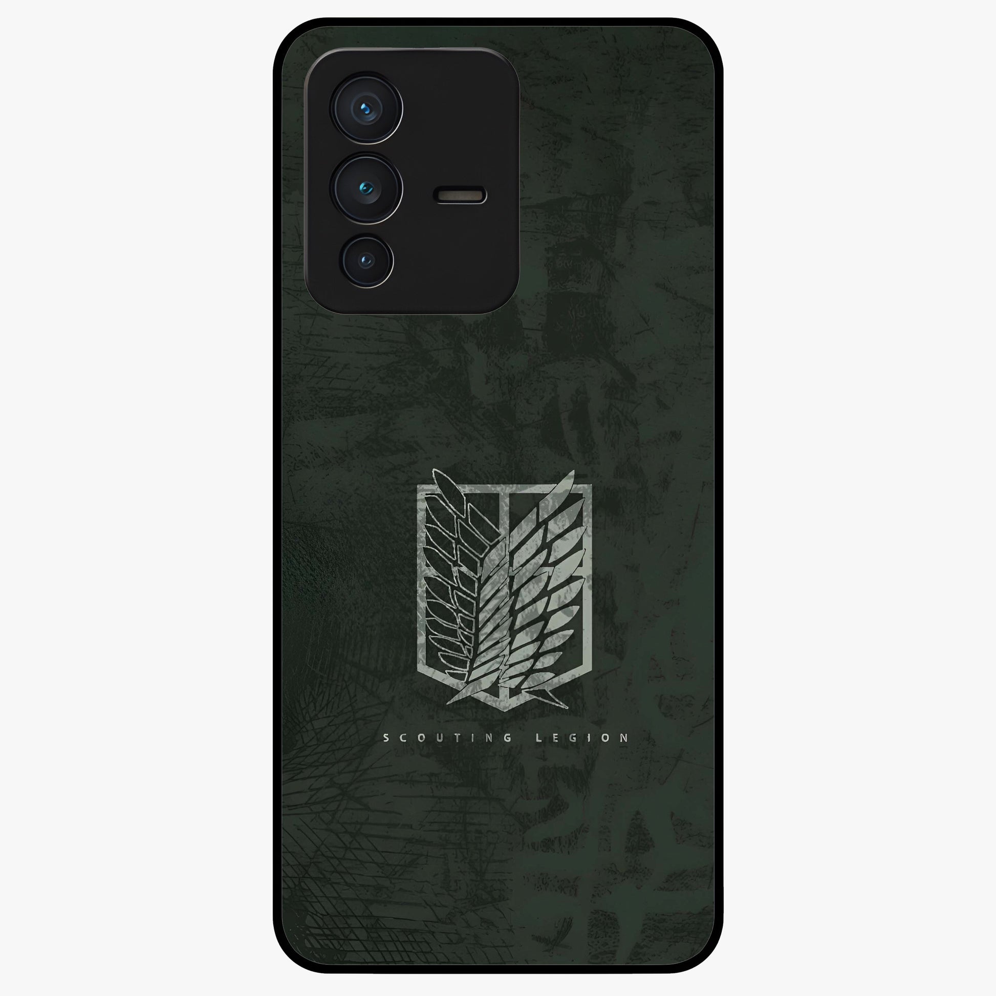 Wings Of Freedom Glass Case showing flat back view with symbolic wings artwork and glossy glass finish.