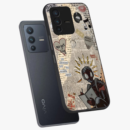 City Dream Sketch Glass Case displayed in angled mockup highlighting minimal city illustration with aesthetic sketch style.