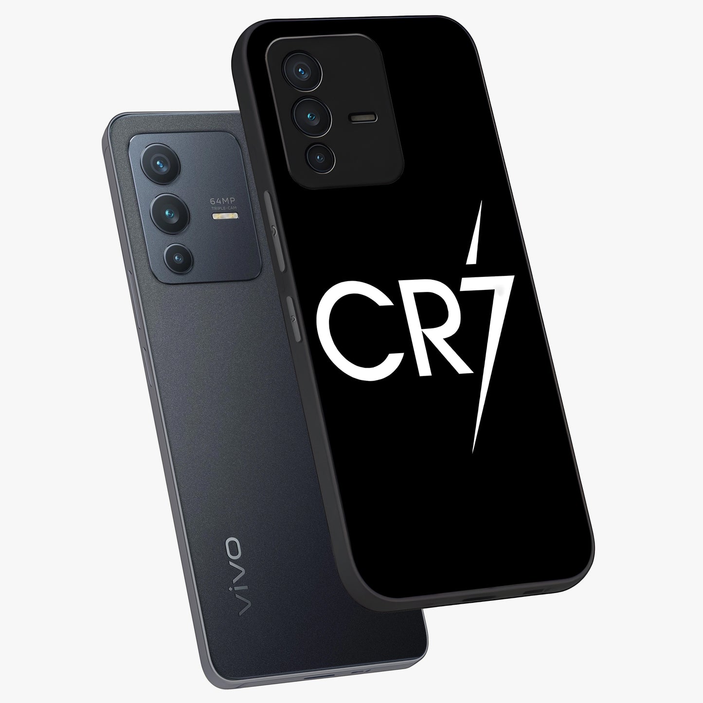 Cr7 Elite Strike Glass Case displayed in angled mockup highlighting powerful sports graphic with bold athletic theme.
