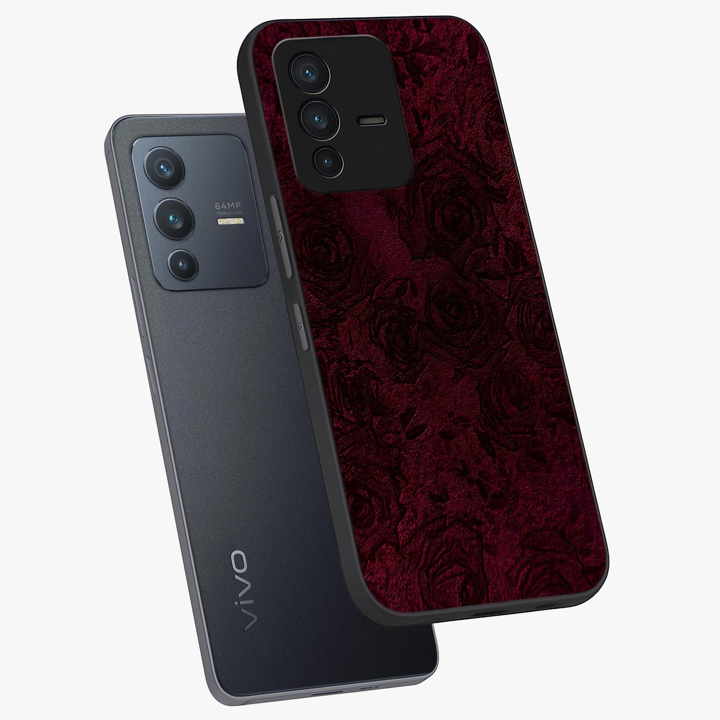 Crimson Fade Flow Glass Case displayed in angled mockup highlighting smooth gradient design with modern aesthetic style.