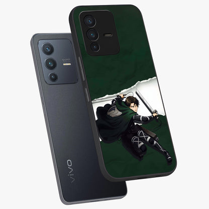 Emerald War Vanguard Glass Case displayed in angled mockup highlighting intense battle inspired design with emerald tone aesthetic.
