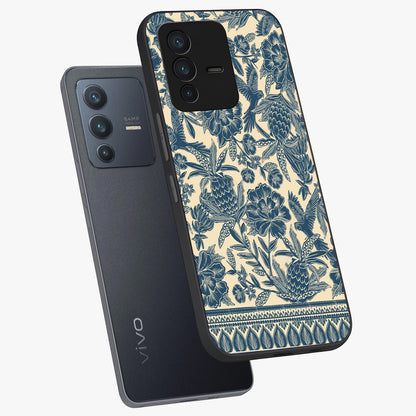 Heirloom Wild Bloom Glass Case displayed in angled mockup highlighting botanical bloom design with classic aesthetic style.
