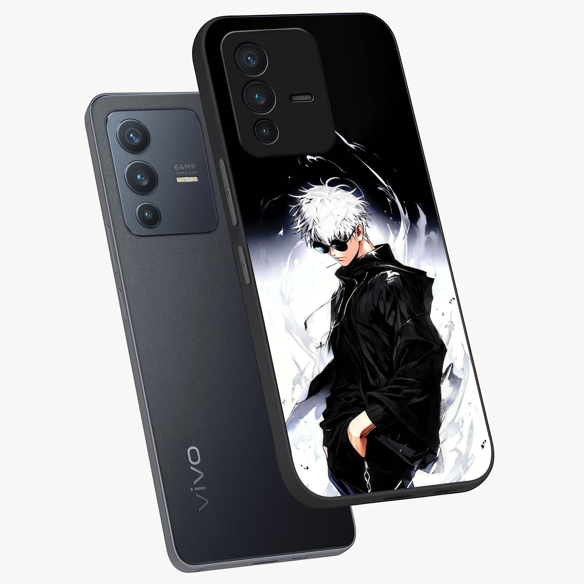 Limitless Shadow King Glass Case displayed in angled mockup highlighting dramatic dark hero design with intense aesthetic.
