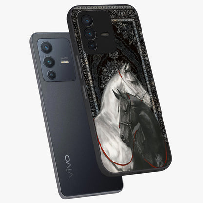 Majestic Ride Legacy Glass Case displayed in angled mockup highlighting sleek vehicle design with bold racing aesthetic.