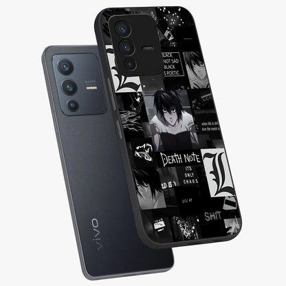 Midnight Chaos Mind Glass Case displayed in angled mockup highlighting chaotic artistic design with dramatic midnight aesthetic.