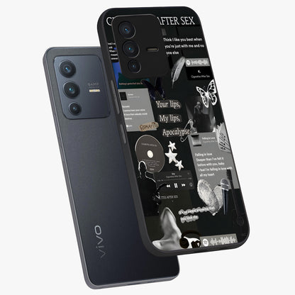 Midnight Love Echo Glass Case displayed in angled mockup highlighting elegant love inspired design with deep aesthetic style.