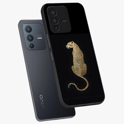 Regal Leopard Glass Case displayed in angled mockup highlighting powerful animal illustration with stylish wild aesthetic.