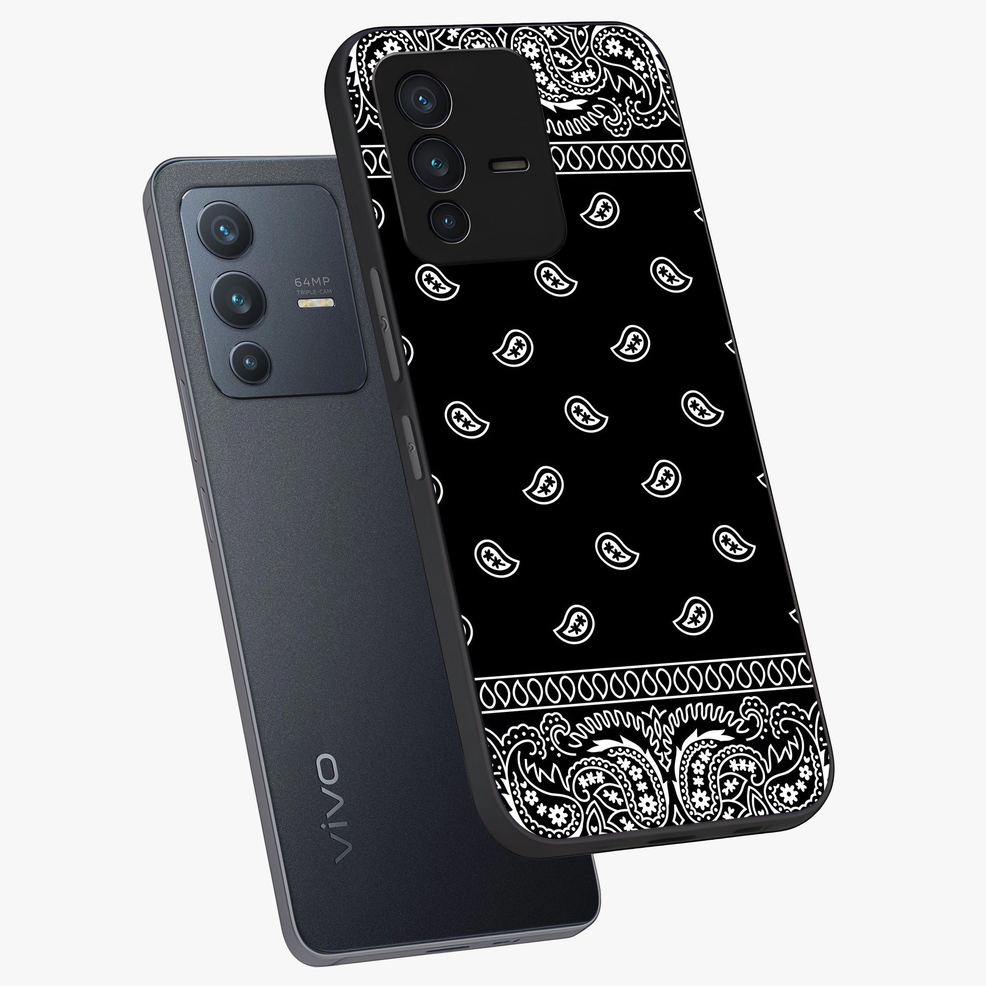 Retro Rebel Threads Glass Case displayed in angled mockup highlighting retro inspired graphic design with rebellious aesthetic.