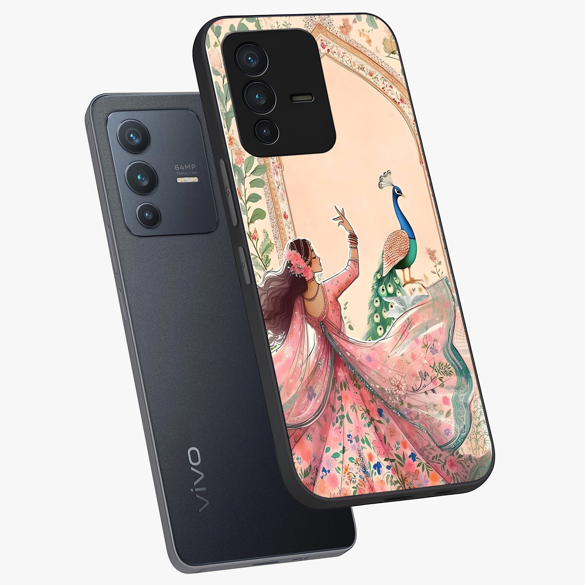 Royal Grace Muse Glass Case displayed in angled mockup highlighting graceful design with refined royal aesthetic.