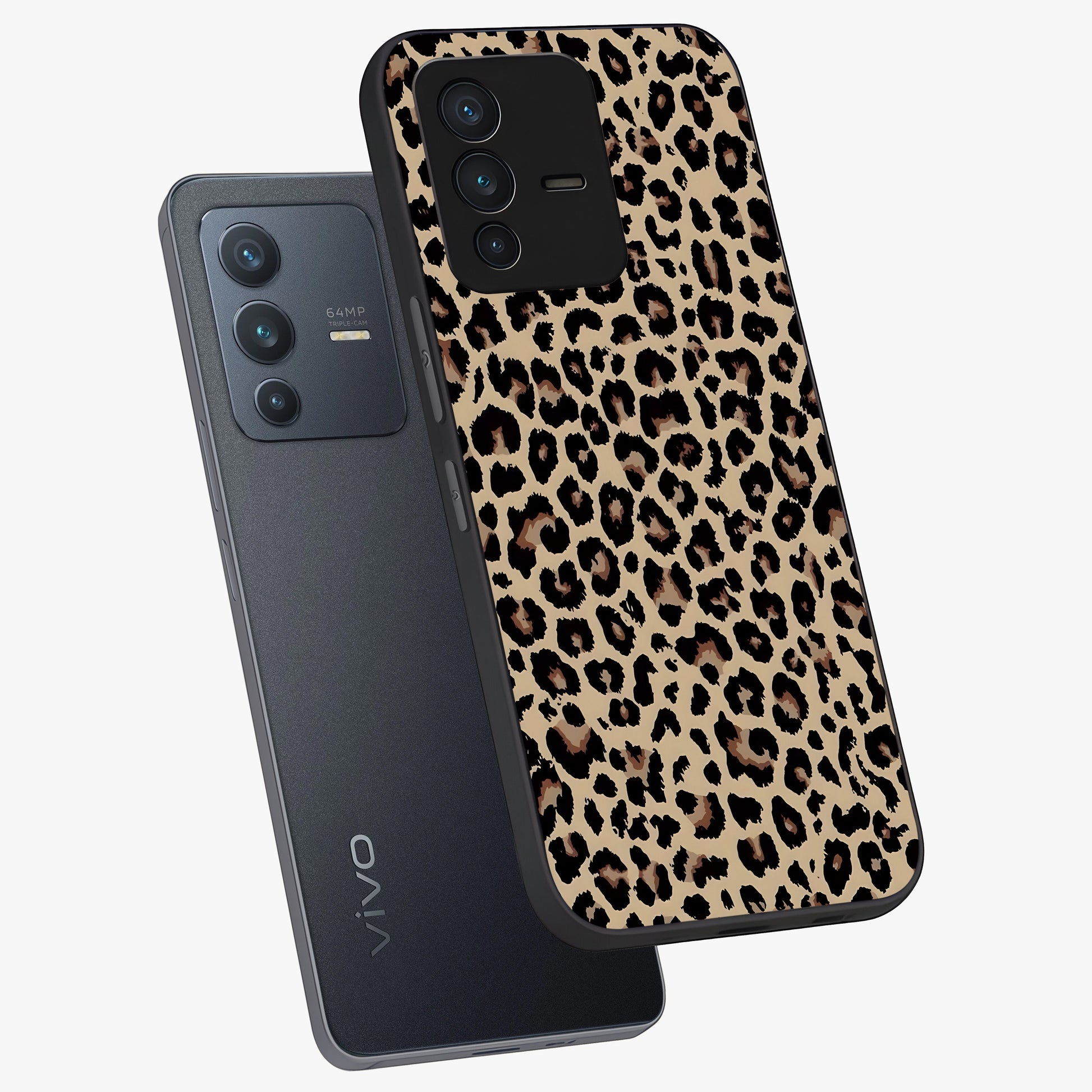 Savage Chic Pattern Glass Case displayed in angled mockup highlighting bold fashion inspired design with chic aesthetic.