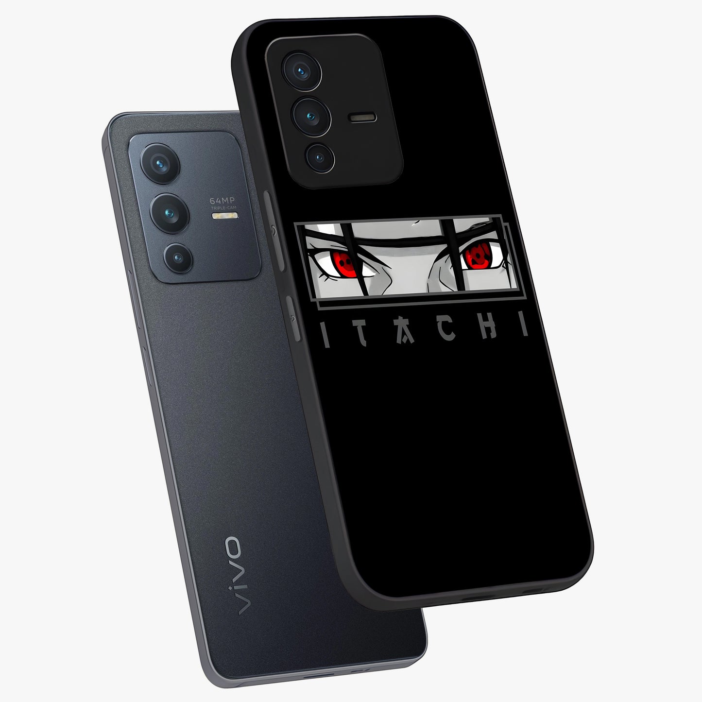 Scarlet Gaze Dominance Glass Case displayed in angled mockup highlighting intense visual design with bold scarlet aesthetic.