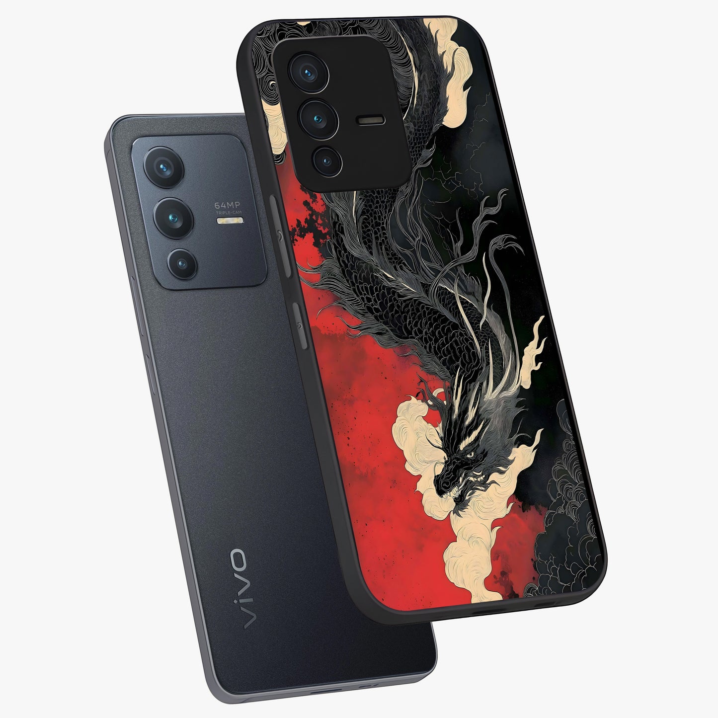 Shadow Dragon Fury Glass Case displayed in angled mockup highlighting powerful dragon illustration with dark fantasy aesthetic.