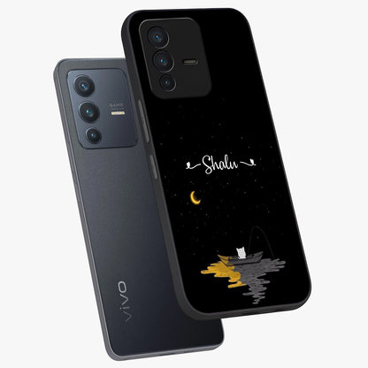 Silent Night Row Glass Case displayed in angled mockup highlighting peaceful evening design with dreamy night aesthetic.