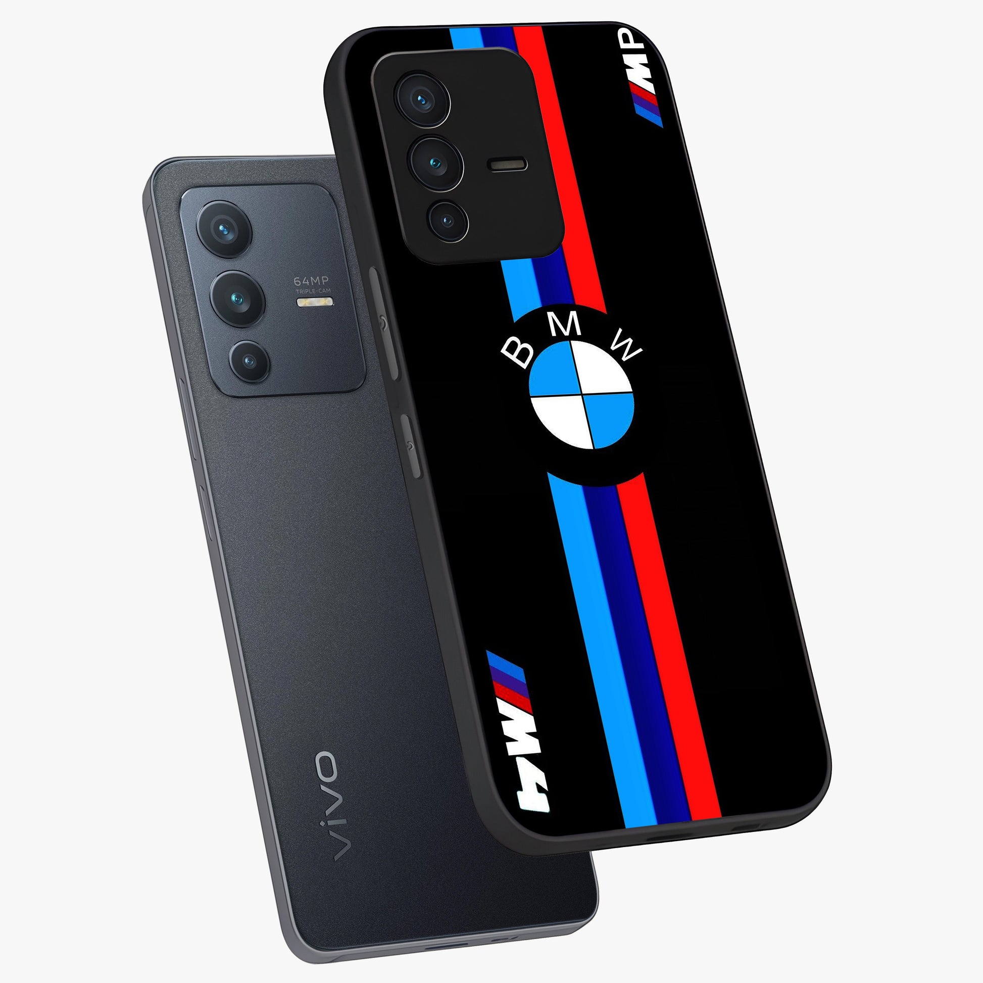 Turbo BMW Beast Glass Case displayed in angled mockup highlighting sleek racing car design with bold automotive aesthetic.