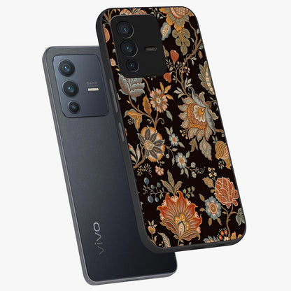 Vintage Floral Dream Glass Case displayed in angled mockup highlighting elegant vintage flower design with soft aesthetic style.