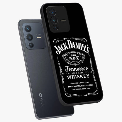 Vintage Whiskey Heritage Glass Case displayed in angled mockup highlighting retro beverage themed design with heritage aesthetic.