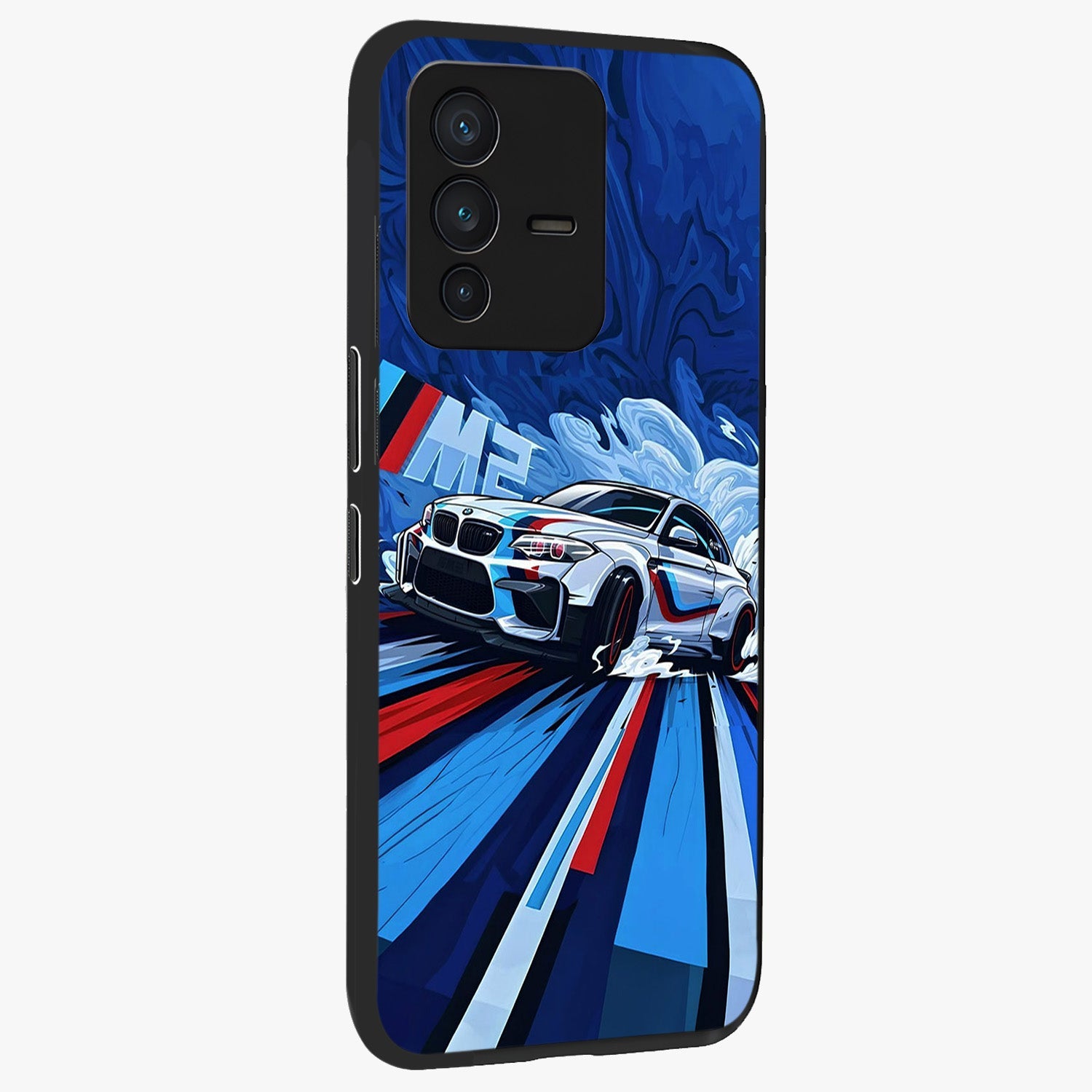 Drift Power Rush Glass Case upright view showcasing high speed racing artwork with bold automotive theme.