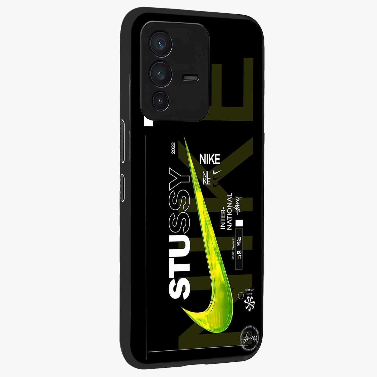Neon Street Edition Glass Case upright view showcasing colorful neon artwork with modern street culture theme.
