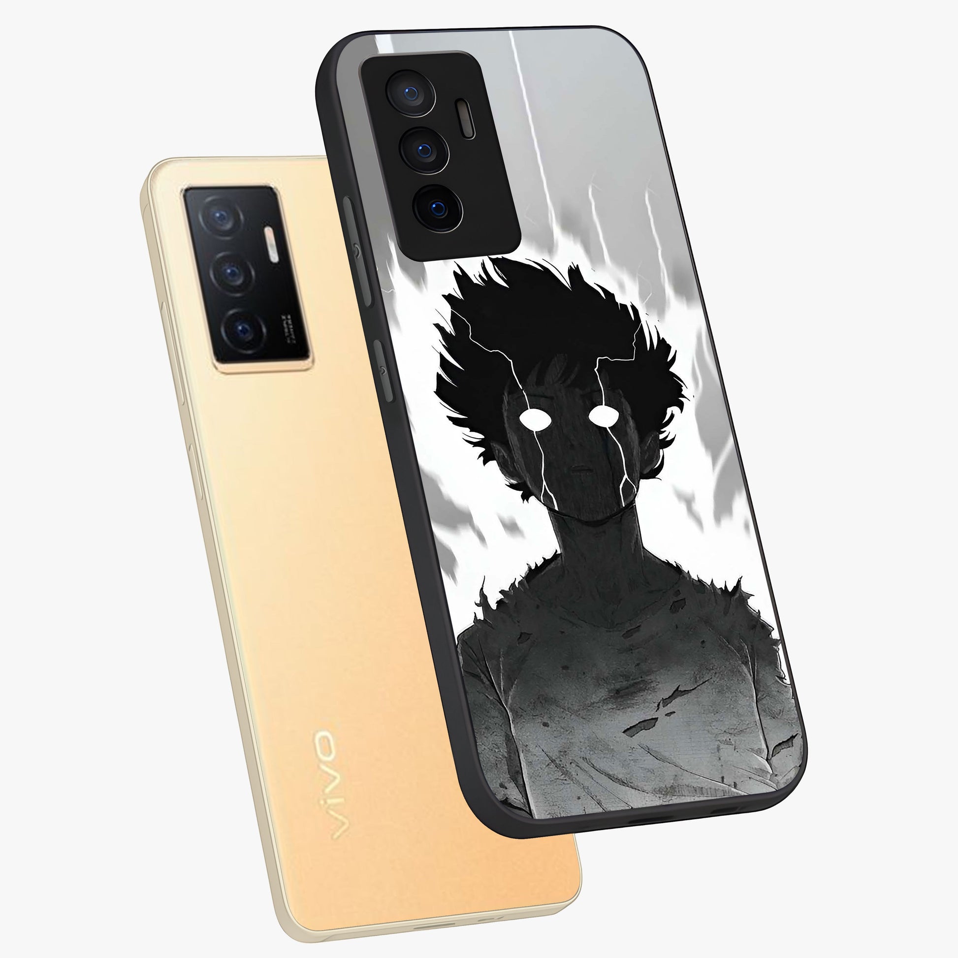 Awakened Inner Rage Glass Case displayed in angled mockup highlighting powerful graphic design and bold artistic theme.
