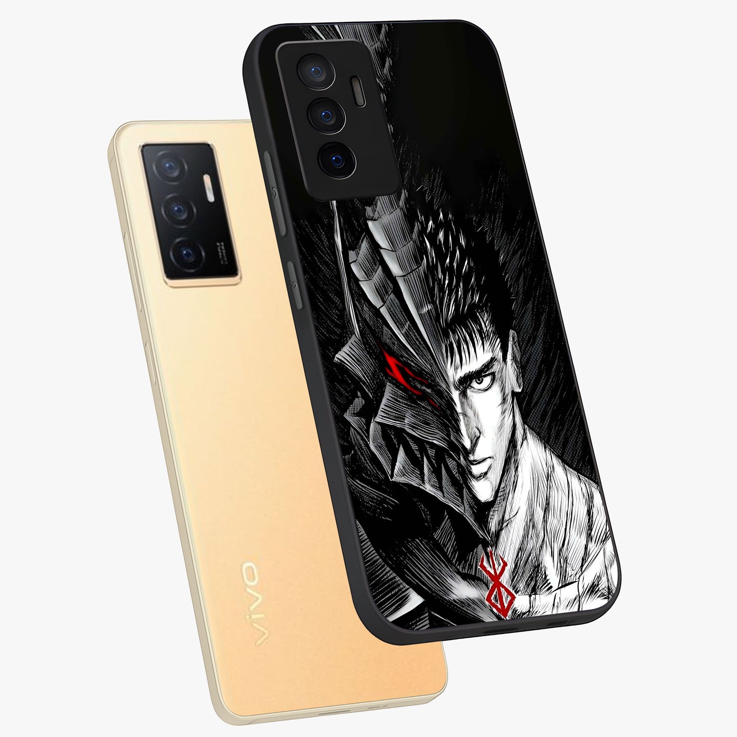 Berserker Blood Oath Glass Case displayed in angled mockup highlighting dark fantasy graphic design and powerful theme.
