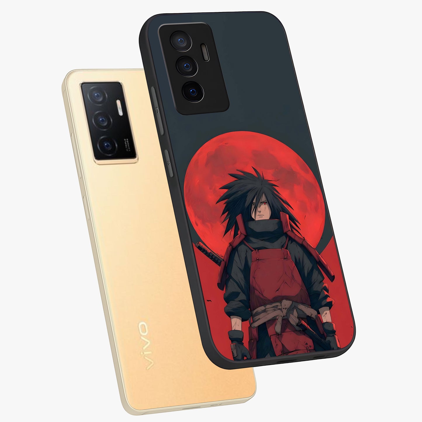 Crimson Moon Warlord Glass Case displayed in angled mockup highlighting dramatic crimson moon design with fantasy aesthetic.