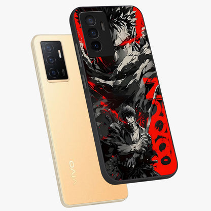 Demon Sword Resolve Glass Case displayed in angled mockup highlighting powerful demon sword illustration with dark fantasy aesthetic.