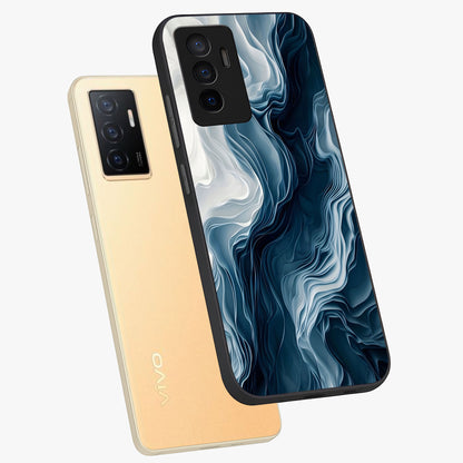 Ethereal Paper Marble Glass Case displayed in angled mockup highlighting elegant marble pattern with modern aesthetic style.