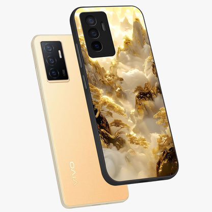 Gates Of Illumination Glass Case displayed in angled mockup highlighting radiant portal inspired design with fantasy aesthetic.