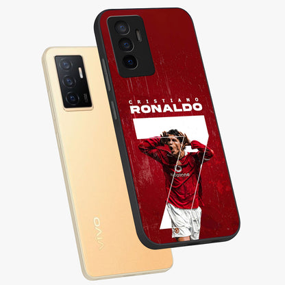 Goal Celebration Legacy Glass Case displayed in angled mockup highlighting energetic sports celebration design with bold athletic theme.