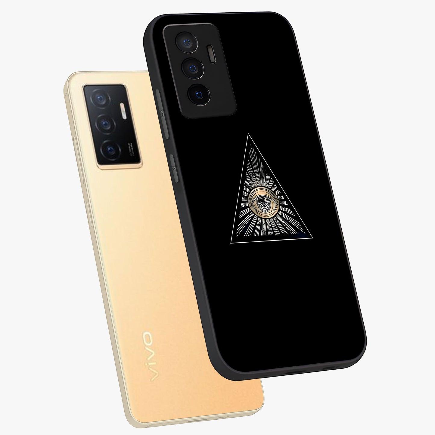 Illuminati Evil Glass Case displayed in angled mockup highlighting dark occult inspired design with bold aesthetic style.
