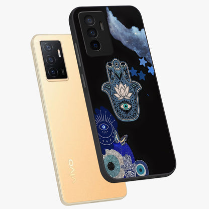 Mystic Hand Aura Glass Case displayed in angled mockup highlighting magical aura design with spiritual aesthetic style.