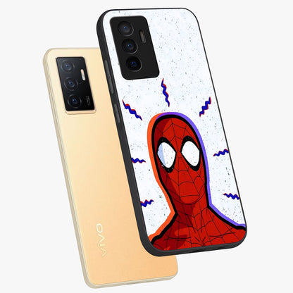 Omg Spiderman Glass Case displayed in angled mockup highlighting dynamic hero illustration with action comic aesthetic.