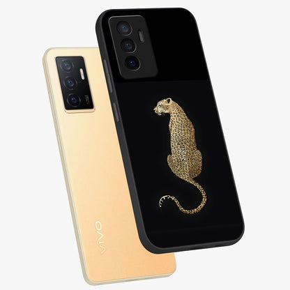 Regal Leopard Glass Case displayed in angled mockup highlighting powerful animal illustration with stylish wild aesthetic.
