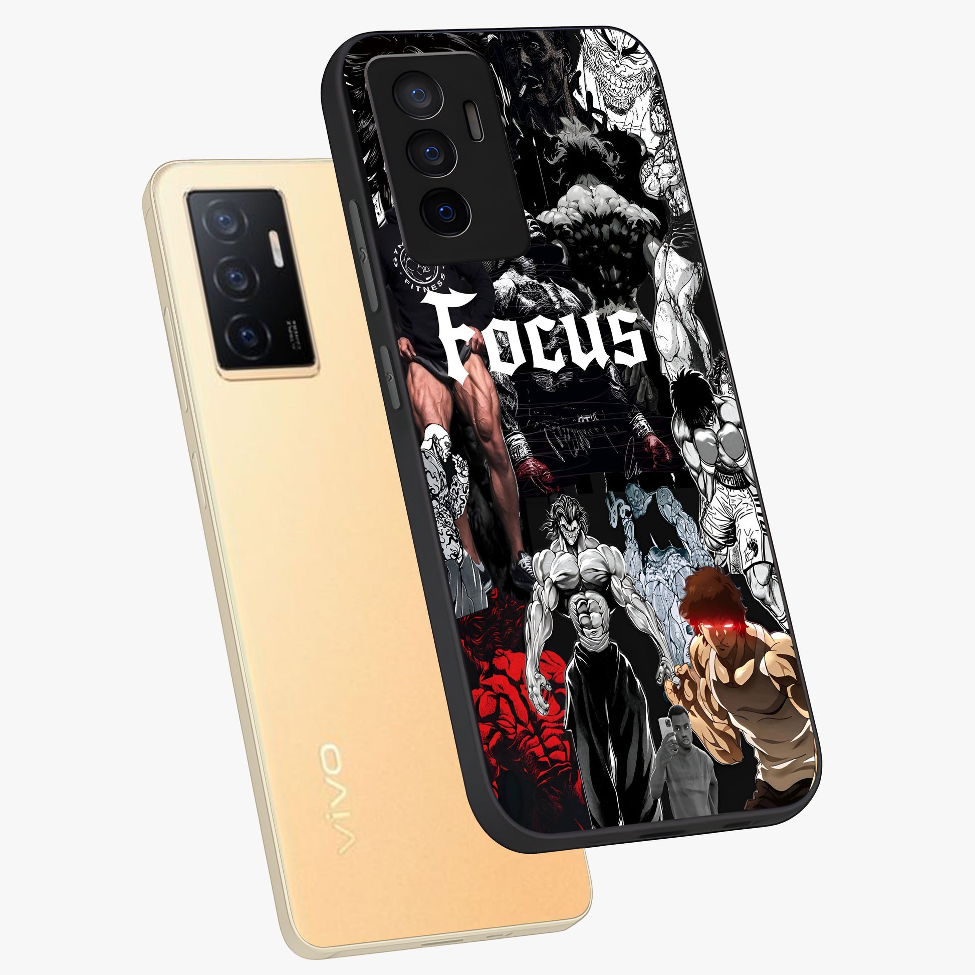 Relentless Power Focus Glass Case displayed in angled mockup highlighting bold statement design with modern aesthetic style.