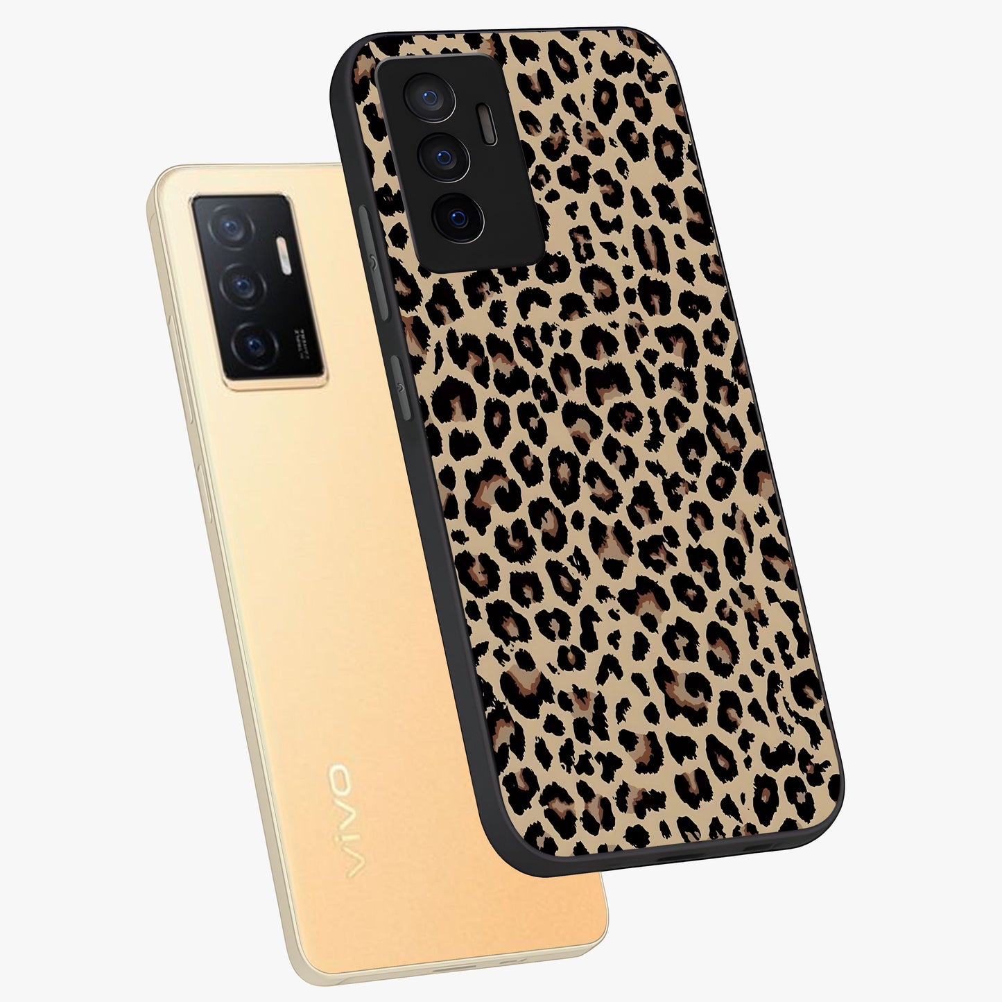 Savage Chic Pattern Glass Case displayed in angled mockup highlighting bold fashion inspired design with chic aesthetic.