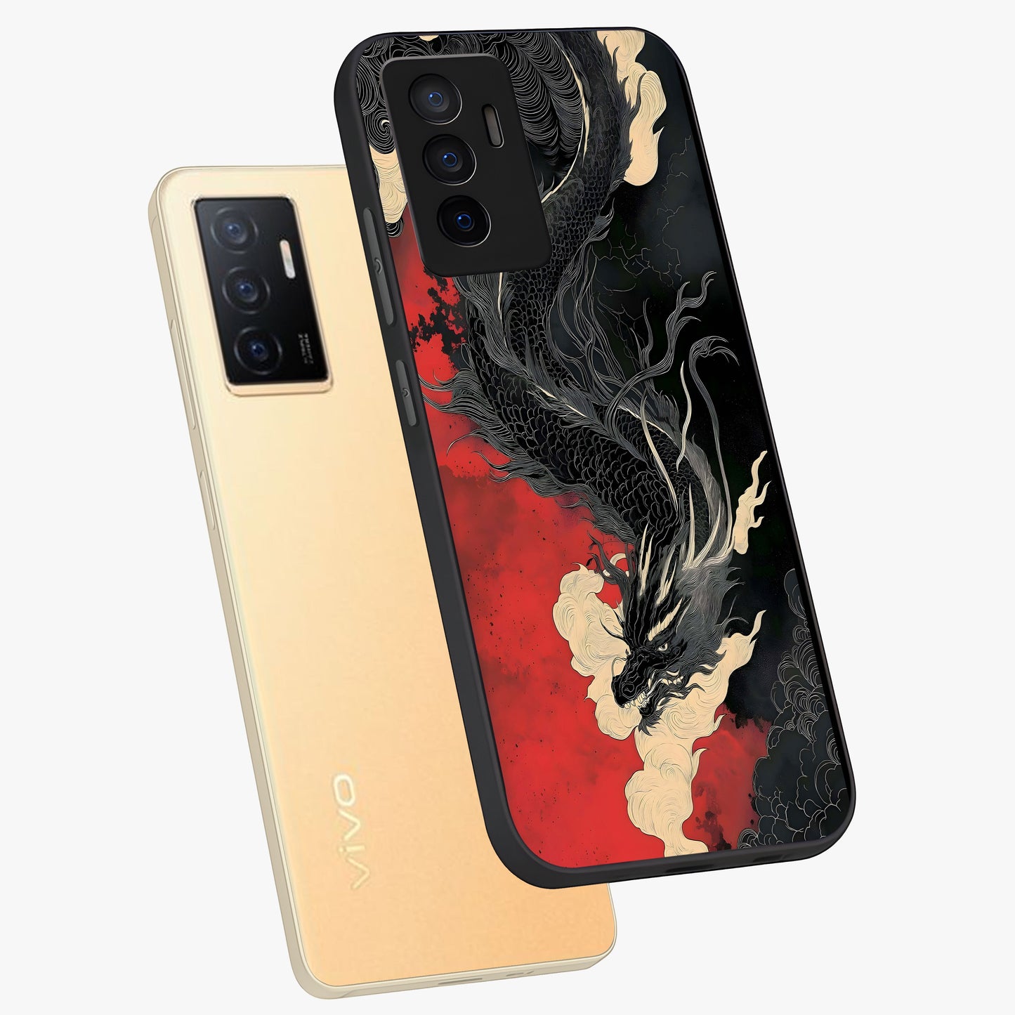 Shadow Dragon Fury Glass Case displayed in angled mockup highlighting powerful dragon illustration with dark fantasy aesthetic.