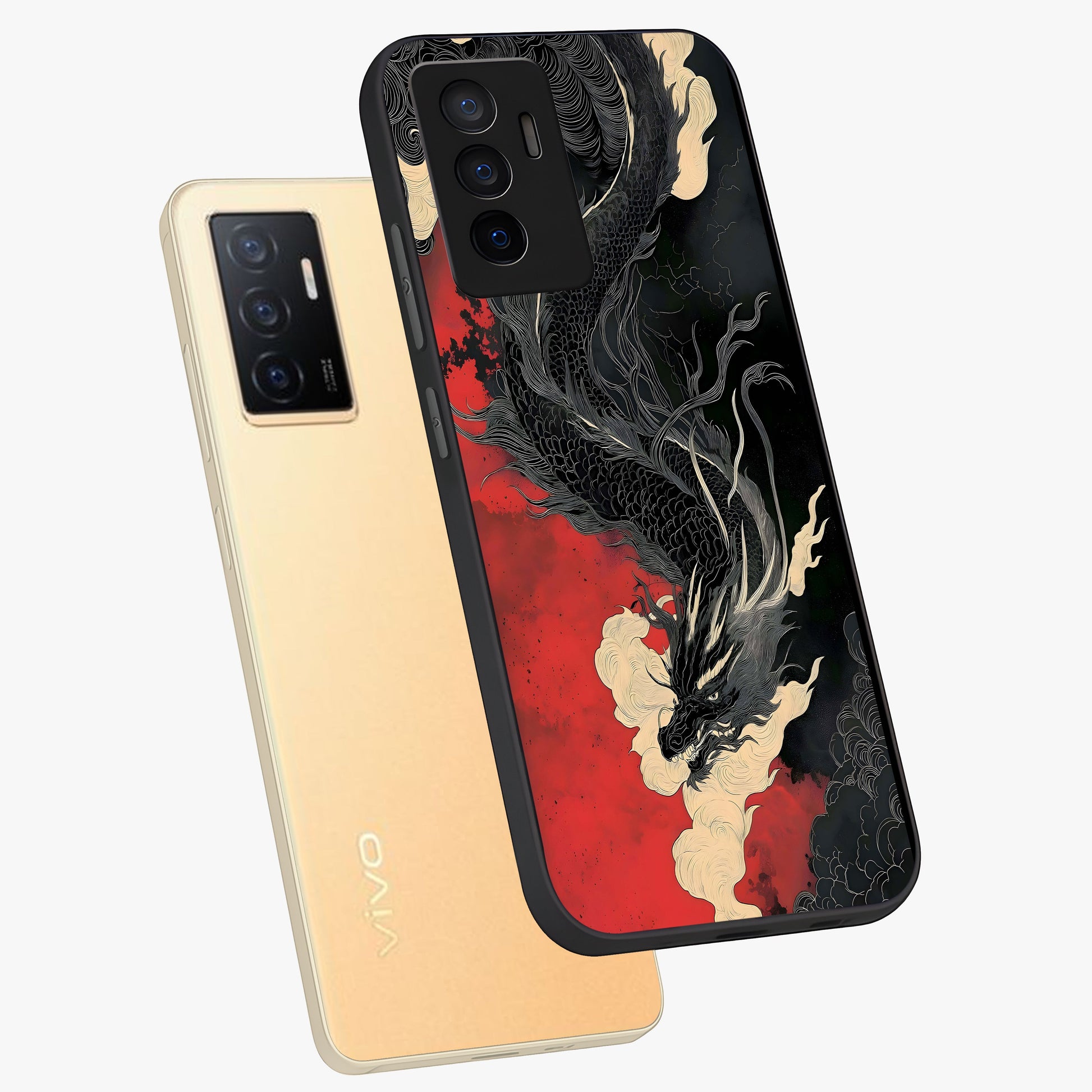 Shadow Dragon Fury Glass Case displayed in angled mockup highlighting powerful dragon illustration with dark fantasy aesthetic.