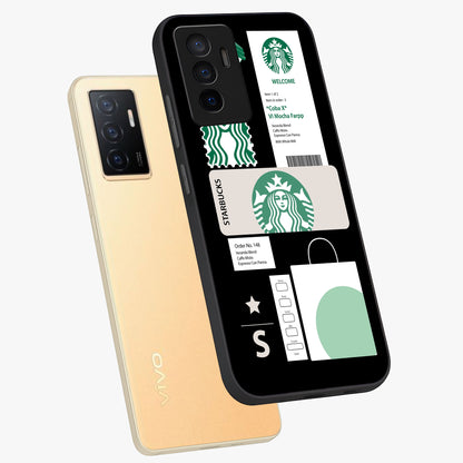Starbucks Mocha Glass Case displayed in angled mockup highlighting stylish mocha themed design with cozy café aesthetic.