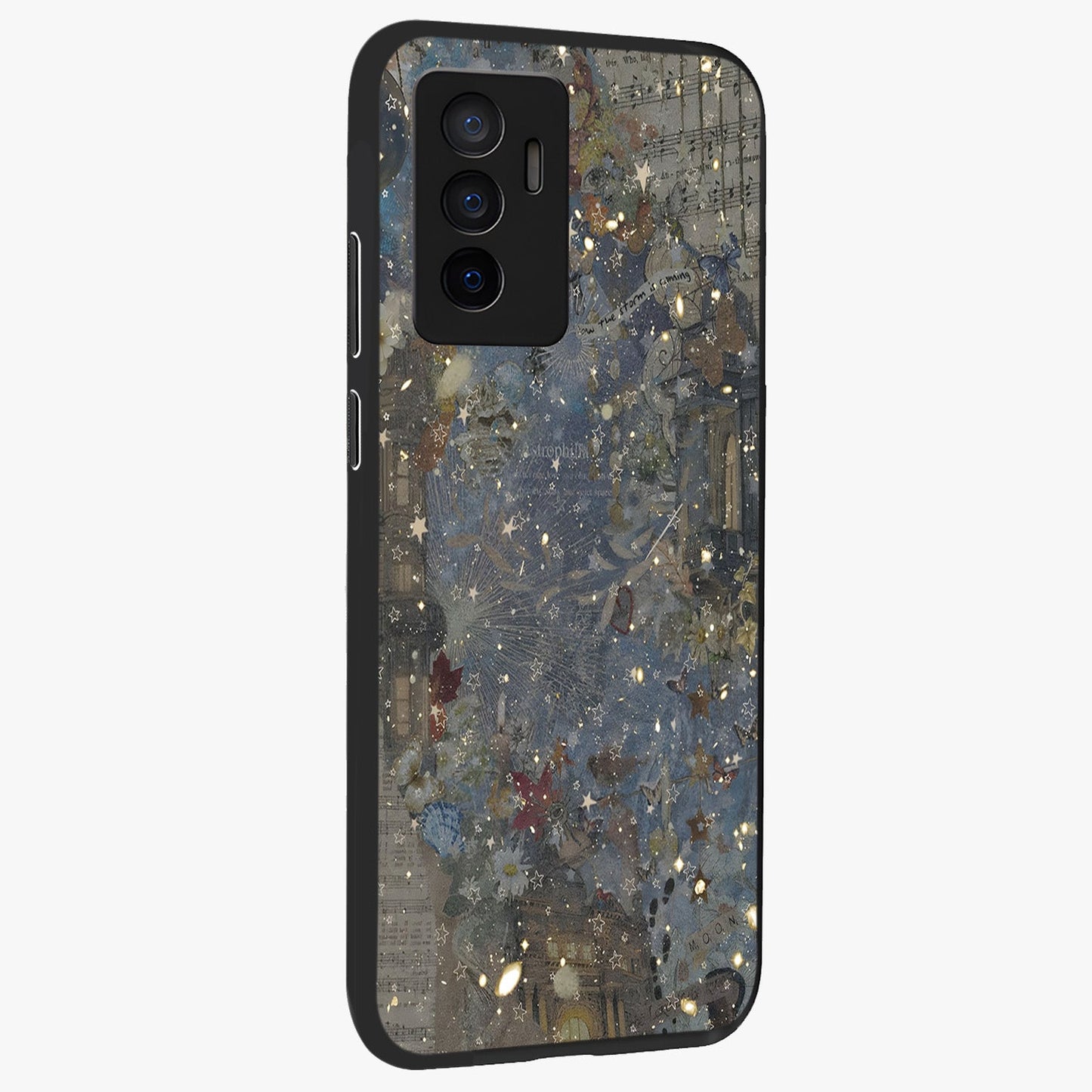 Aesthetic Astrolophia Glass Case upright view showcasing soft aesthetic theme with stylish modern look.