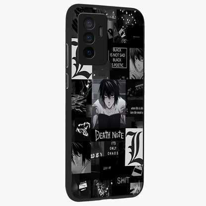 Midnight Chaos Mind Glass Case upright view showcasing expressive abstract artwork with bold dark theme.
