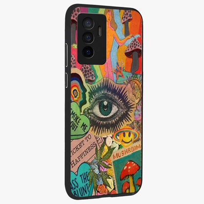 Mystic Eye Wonderland Glass Case upright view showcasing symbolic eye artwork with mysterious fantasy theme.
