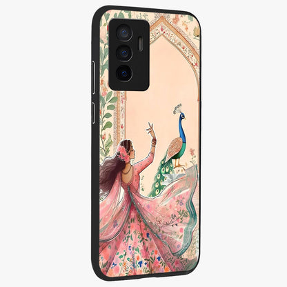 Royal Grace Muse Glass Case upright view showcasing stylish artistic artwork with sophisticated royal theme.