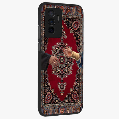 Royal Touch Reach Glass Case upright view showcasing stylish royal inspired artwork with graceful theme.
