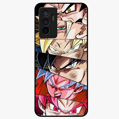 Anime Character Glass Case showing flat back view with vibrant anime artwork and glossy glass finish.