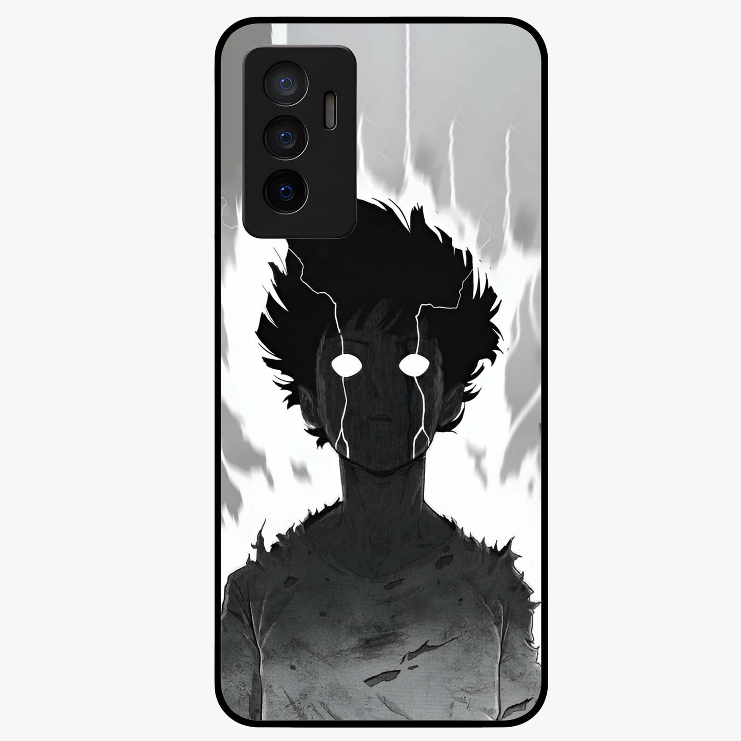 Awakened Inner Rage Glass Case showing flat back view with intense artistic artwork and glossy glass finish.
