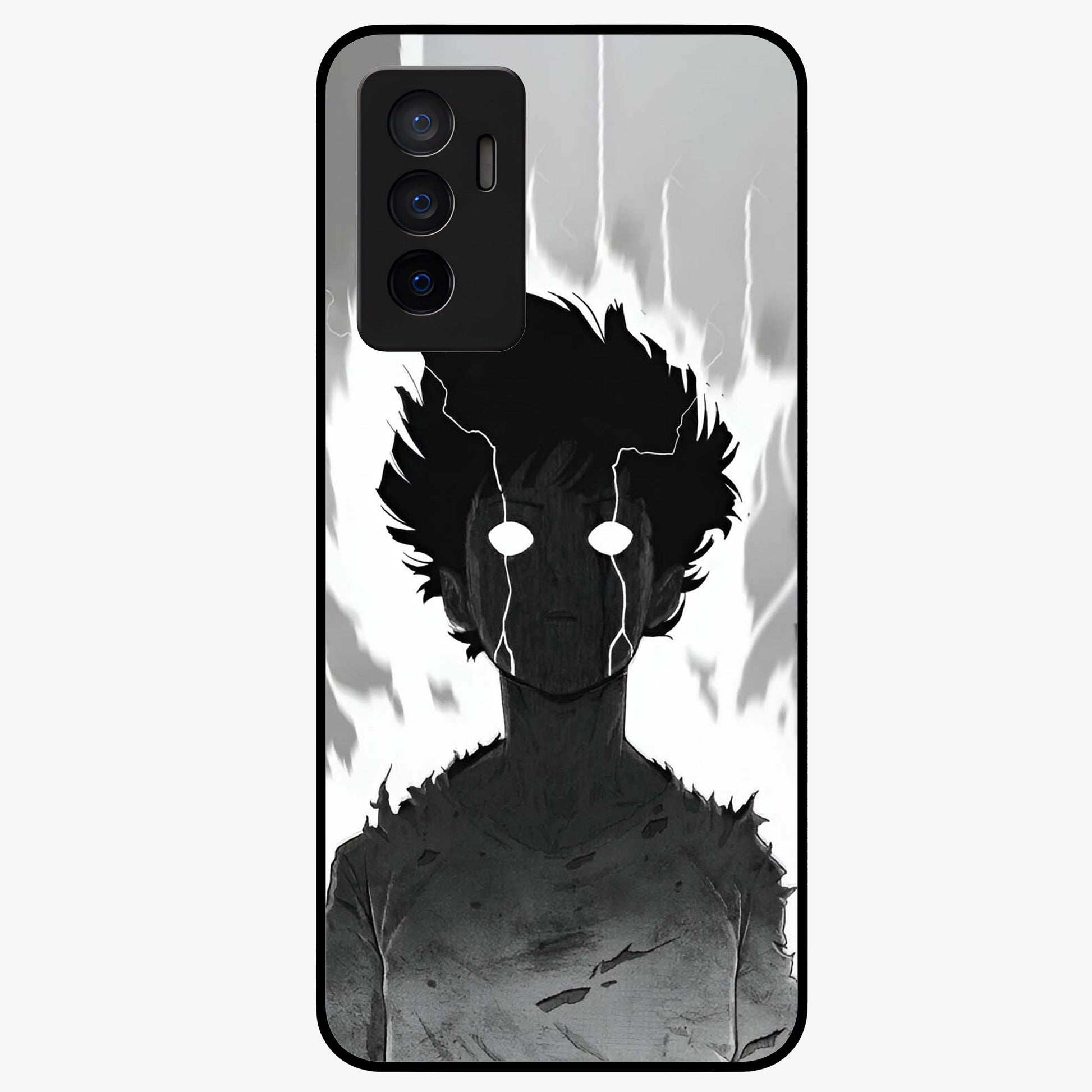 Awakened Inner Rage Glass Case showing flat back view with intense artistic artwork and glossy glass finish.