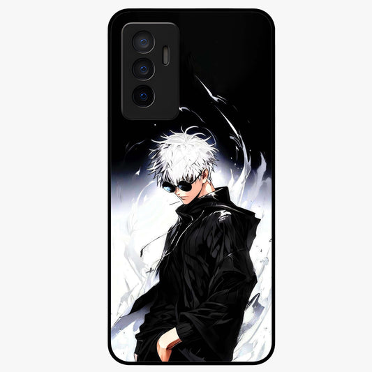 Limitless Shadow King Glass Case showing flat back view with powerful shadow warrior artwork and glossy glass finish.