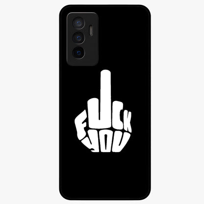 Rebel Mode On Glass Case showing flat back view with bold rebellious typography artwork and glossy glass finish.