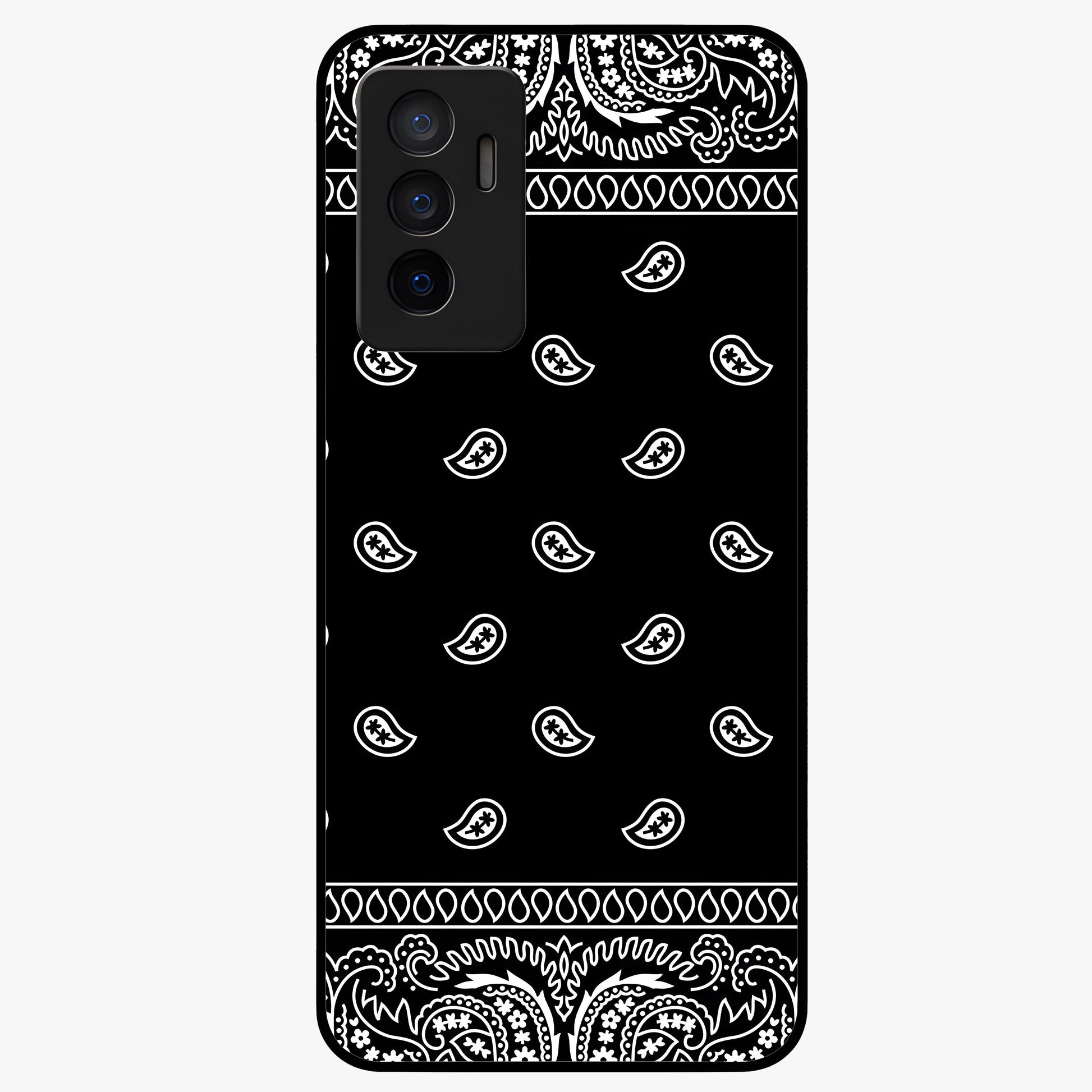 Retro Rebel Threads Glass Case showing flat back view with vintage street style artwork and glossy glass finish.