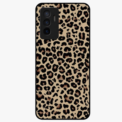 Savage Chic Pattern Glass Case showing flat back view with stylish patterned artwork and glossy glass finish.
